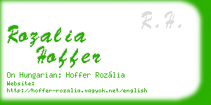 rozalia hoffer business card